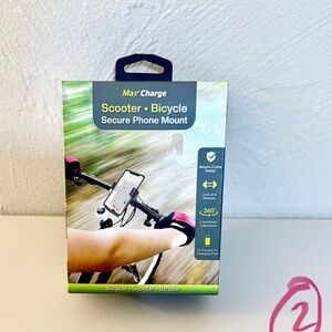 Black Scooter and Bicycle Phone Mount